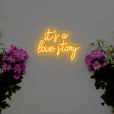 It's A Love Story Neon Sign | NEON SIGNO® Custom Neon Signs