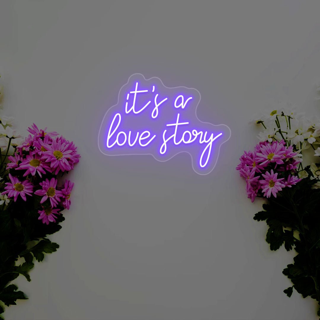 It's A Love Story Neon Sign | NEON SIGNO® Custom Neon Signs