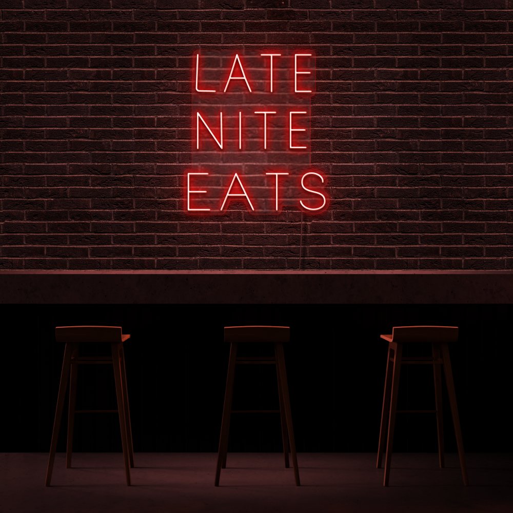 Late Night Eats Neon Sign | NEON SIGNO® Custom Neon Signs