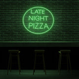 Late Night Pizza Neon Sign | NEON SIGNO® Custom Neon Signs