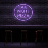 Late Night Pizza Neon Sign | NEON SIGNO® Custom Neon Signs