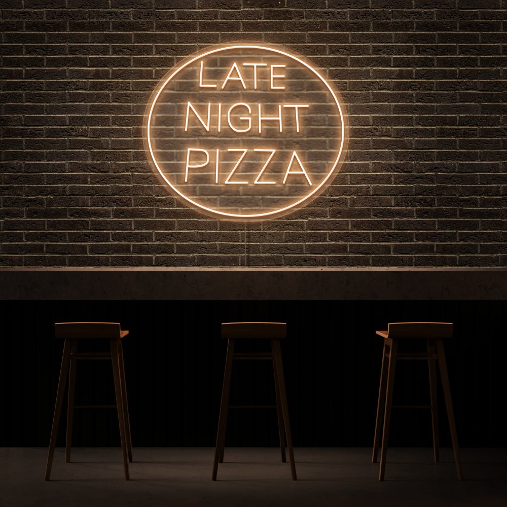 Late Night Pizza Neon Sign | NEON SIGNO® Custom Neon Signs