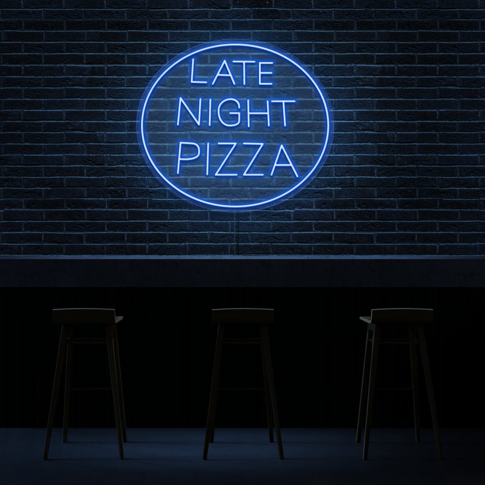 Late Night Pizza Neon Sign | NEON SIGNO® Custom Neon Signs