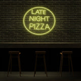 Late Night Pizza Neon Sign | NEON SIGNO® Custom Neon Signs