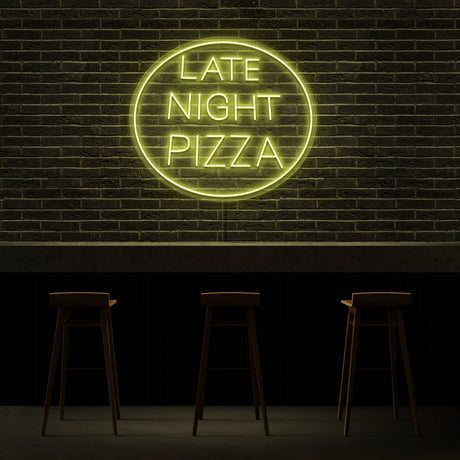 Late Night Pizza Neon Sign | NEON SIGNO® Custom Neon Signs