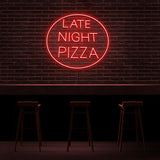 Late Night Pizza Neon Sign | NEON SIGNO® Custom Neon Signs