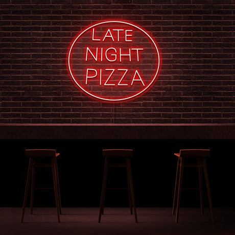 Late Night Pizza Neon Sign | NEON SIGNO® Custom Neon Signs