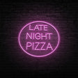 Late Night Pizza Neon Sign | NEON SIGNO® Custom Neon Signs