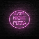 Late Night Pizza Neon Sign | NEON SIGNO® Custom Neon Signs