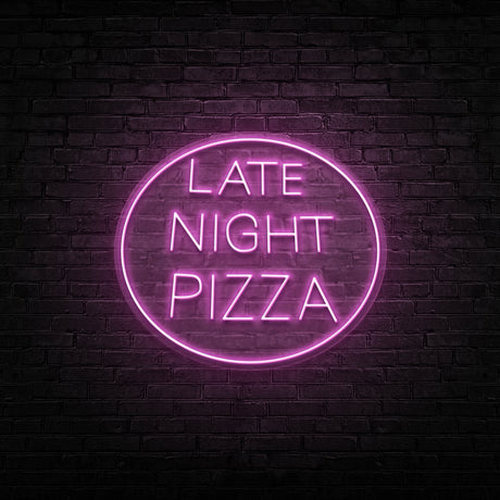 Late Night Pizza Neon Sign | NEON SIGNO® Custom Neon Signs