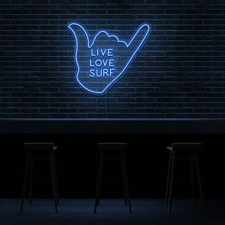 Live Love Surf Neon Sign | NEON SIGNO® Custom Neon Signs