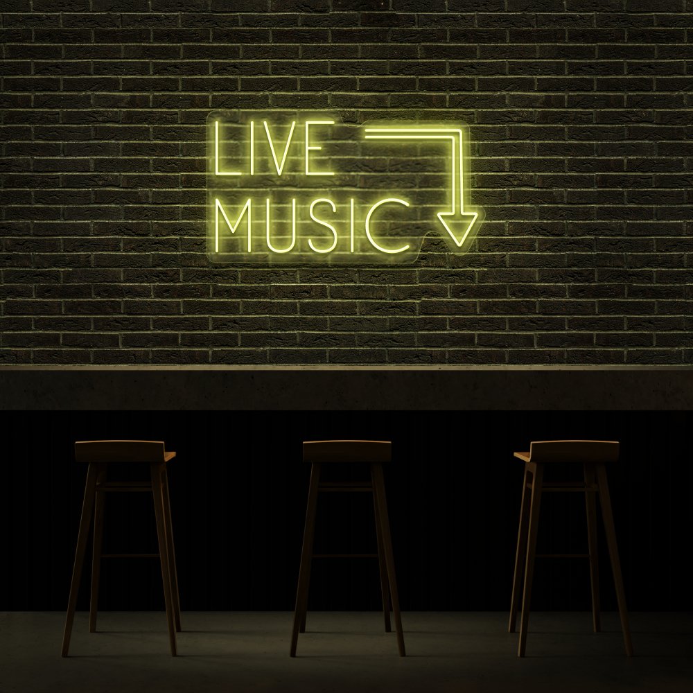 Live Music Neon Sign | NEON SIGNO® Custom Neon Signs