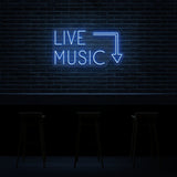 Live Music Neon Sign | NEON SIGNO® Custom Neon Signs