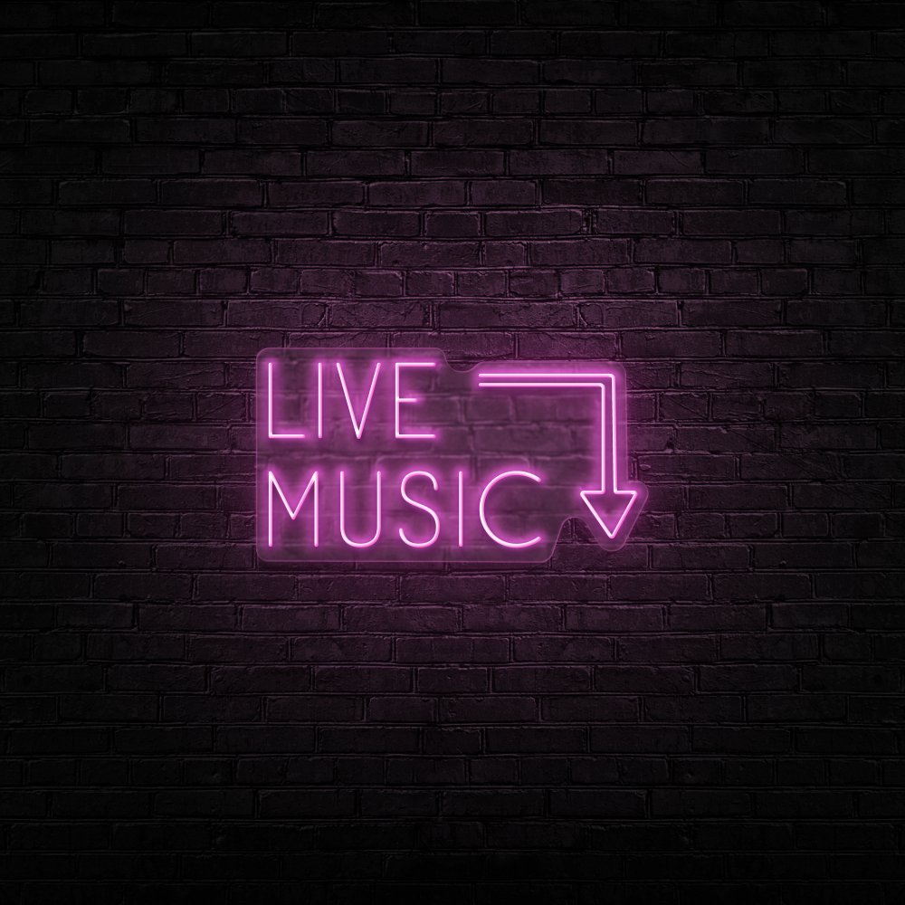 Live Music Neon Sign | NEON SIGNO® Custom Neon Signs