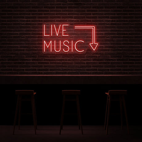 Live Music Neon Sign | NEON SIGNO® Custom Neon Signs