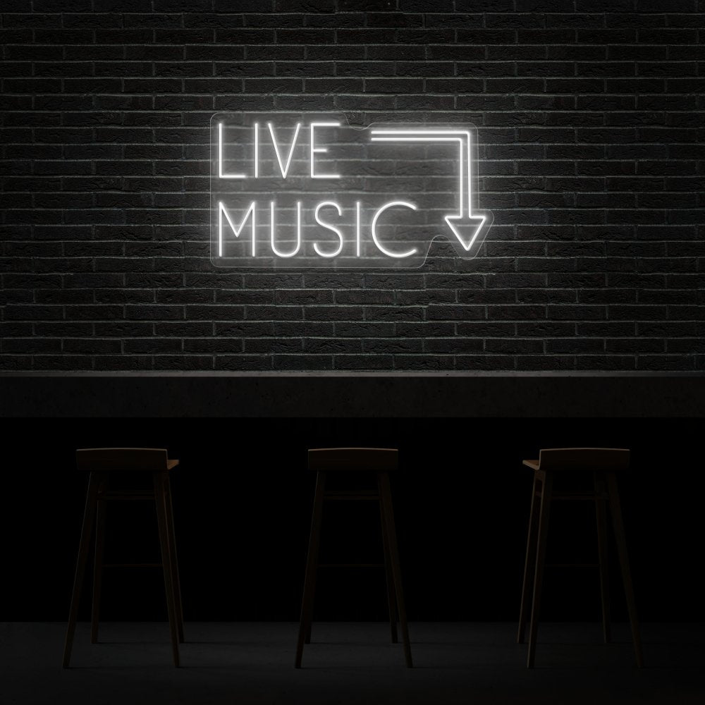 Live Music Neon Sign | NEON SIGNO® Custom Neon Signs