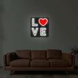 Love Neon Sign - Black Backboard | NEON SIGNO® Custom Neon Signs