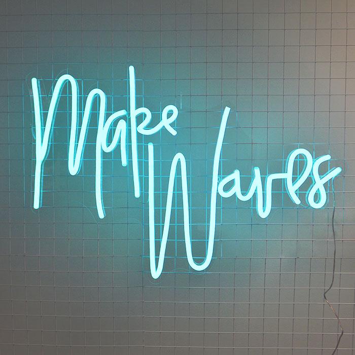 Make Waves Neon Sign | NEON SIGNO® Custom Neon Signs