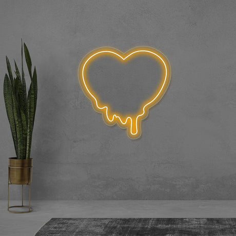 Melting Heart Neon Sign | NEON SIGNO® Custom Neon Signs