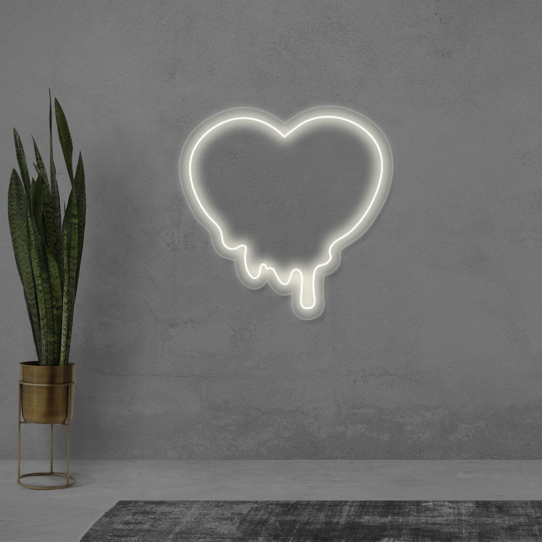 Melting Heart Neon Sign | NEON SIGNO® Custom Neon Signs