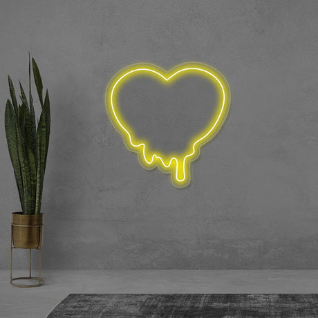 Melting Heart Neon Sign | NEON SIGNO® Custom Neon Signs