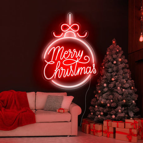 Merry Christmas Bauble Neon | NEON SIGNO® Custom Neon Signs