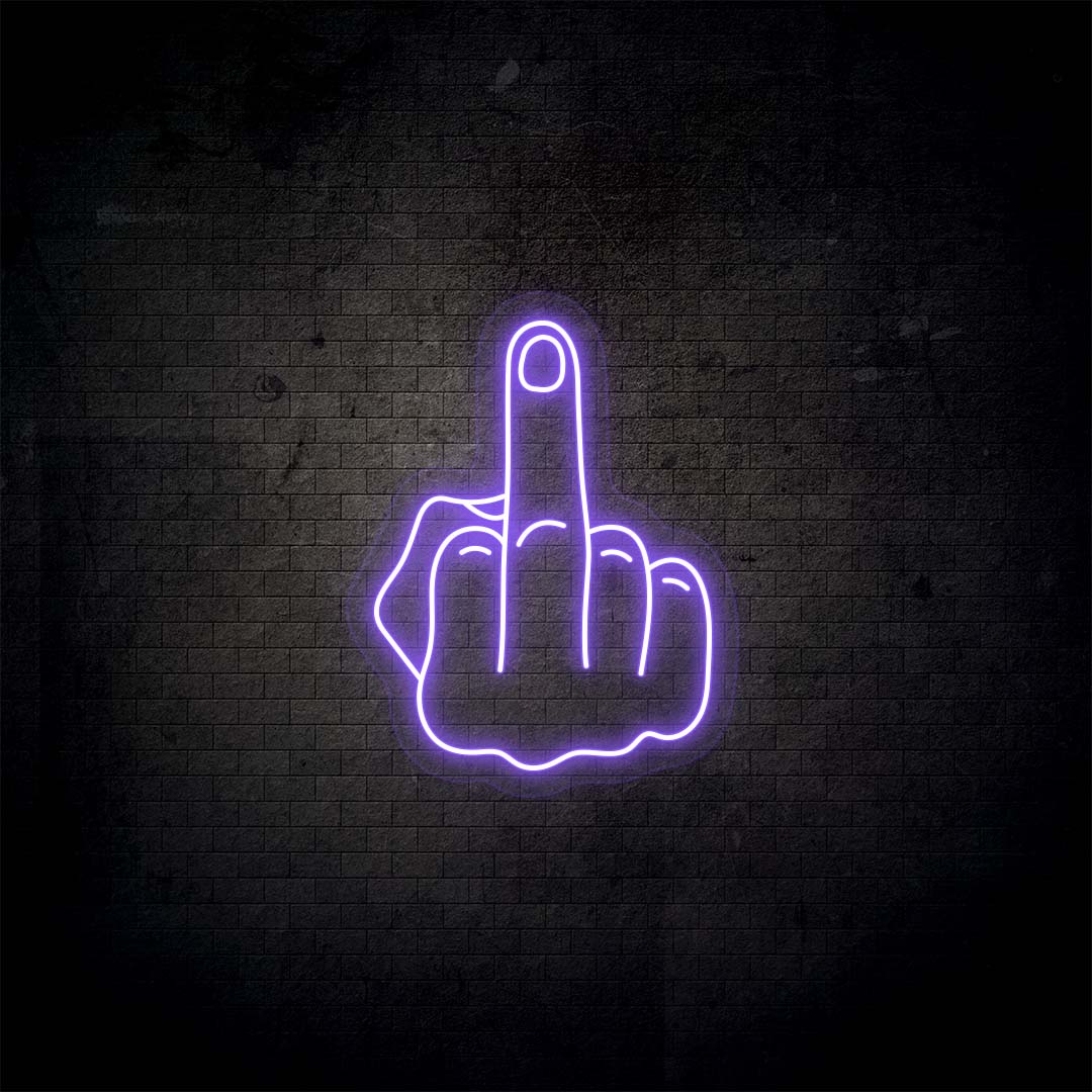 Middle Finger Neon Sign | NEON SIGNO® Custom Neon Signs