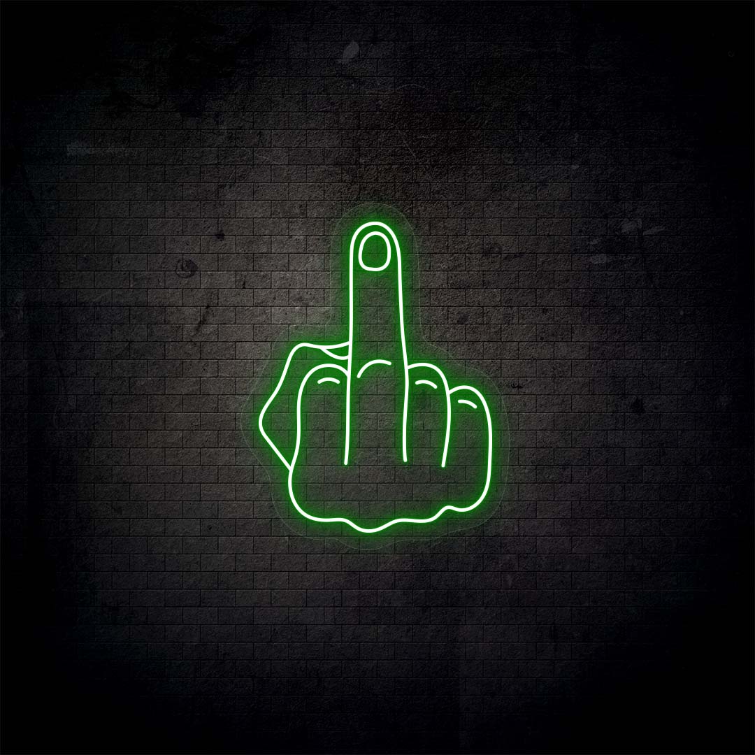 Middle Finger Neon Sign | NEON SIGNO® Custom Neon Signs