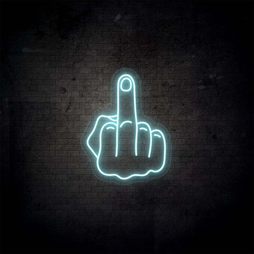 Middle Finger Neon Sign | NEON SIGNO® Custom Neon Signs