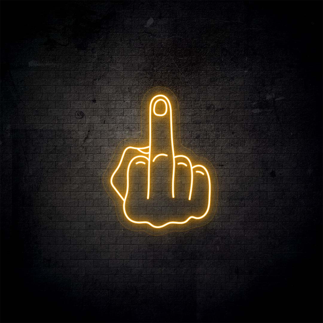 Middle Finger Neon Sign | NEON SIGNO® Custom Neon Signs