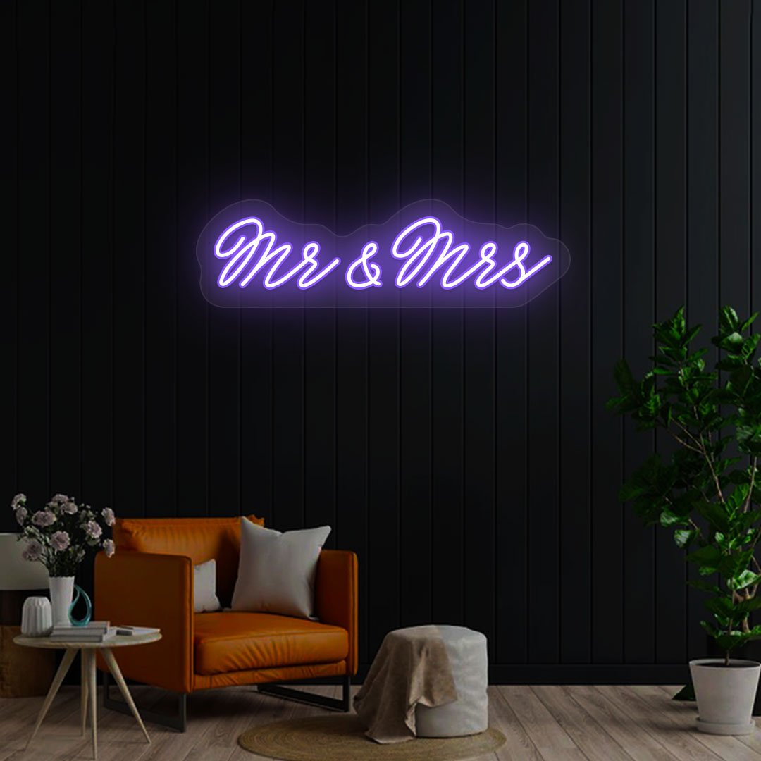 Mr & Mrs Neon Sign | NEON SIGNO® Custom Neon Signs