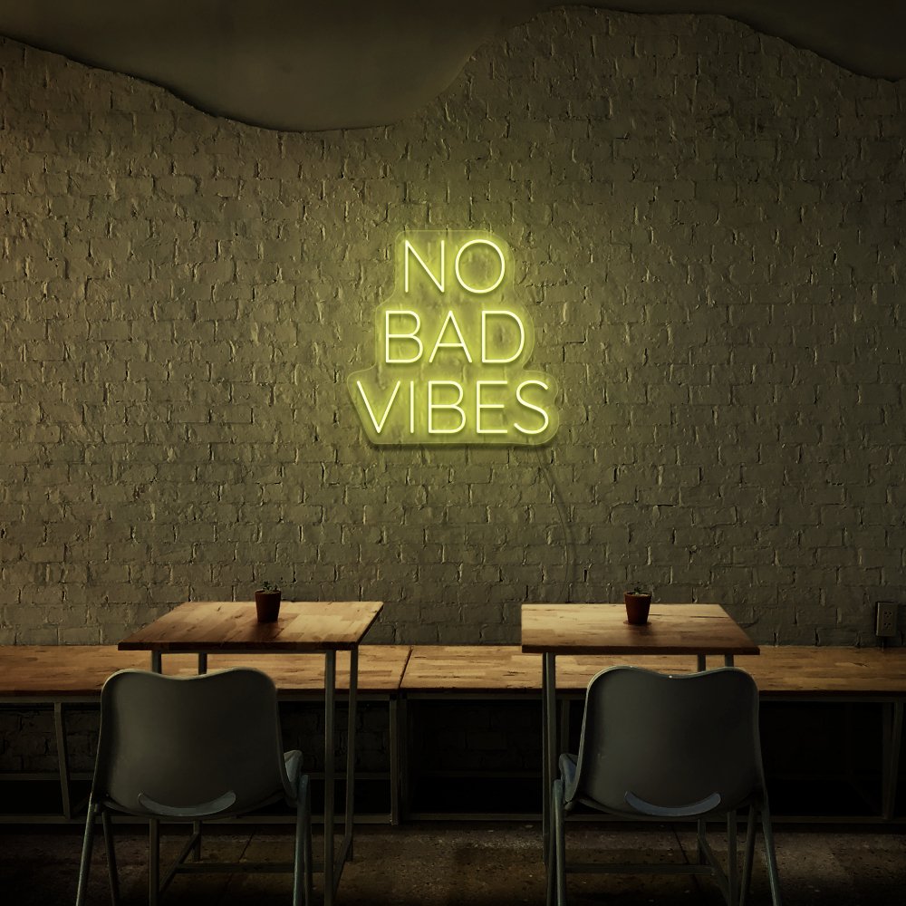 No Bad Vibes Neon Sign | NEON SIGNO® Custom Neon Signs