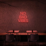 No Bad Vibes Neon Sign | NEON SIGNO® Custom Neon Signs