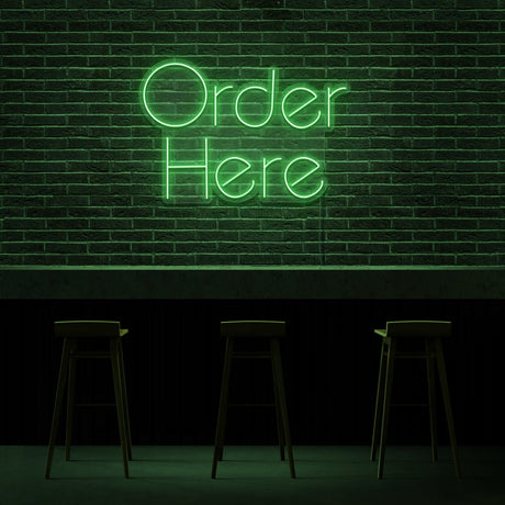 Order Here Neon Sign | NEON SIGNO® Custom Neon Signs