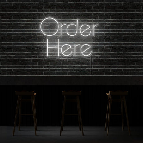 Order Here Neon Sign | NEON SIGNO® Custom Neon Signs