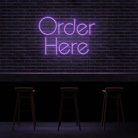 Order Here Neon Sign | NEON SIGNO® Custom Neon Signs