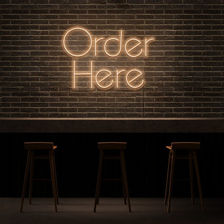 Order Here Neon Sign | NEON SIGNO® Custom Neon Signs