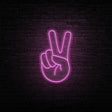 Peace Fingers Neon Sign | NEON SIGNO® Custom Neon Signs