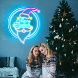 Personalized santa neon sign | NEON SIGNO® Custom Neon Signs