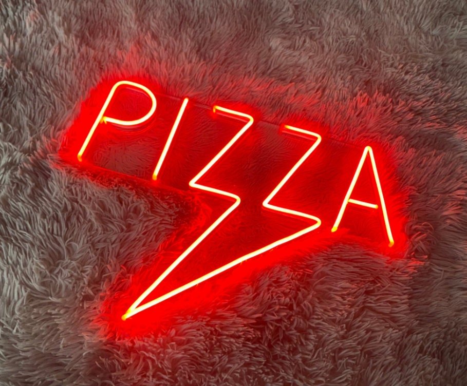 Pizza Lightning Neon Sign | NEON SIGNO® Custom Neon Signs