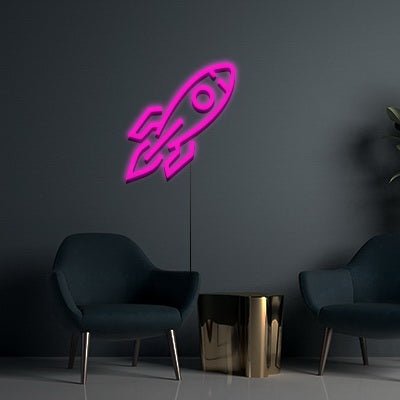 Rocket Ship Neon Sign | NEON SIGNO® Custom Neon Signs