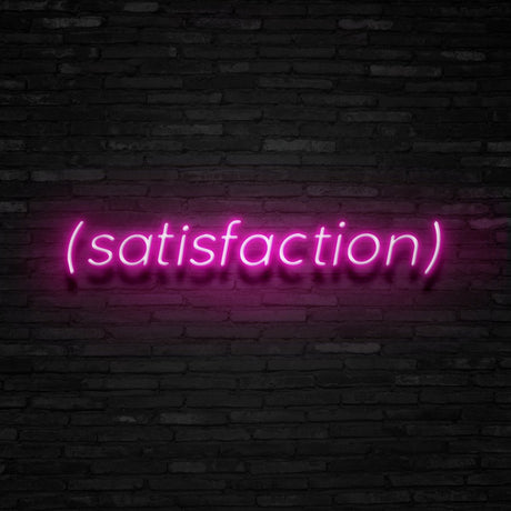 SATISFACTION Neon Sign | NEON SIGNO® Custom Neon Signs