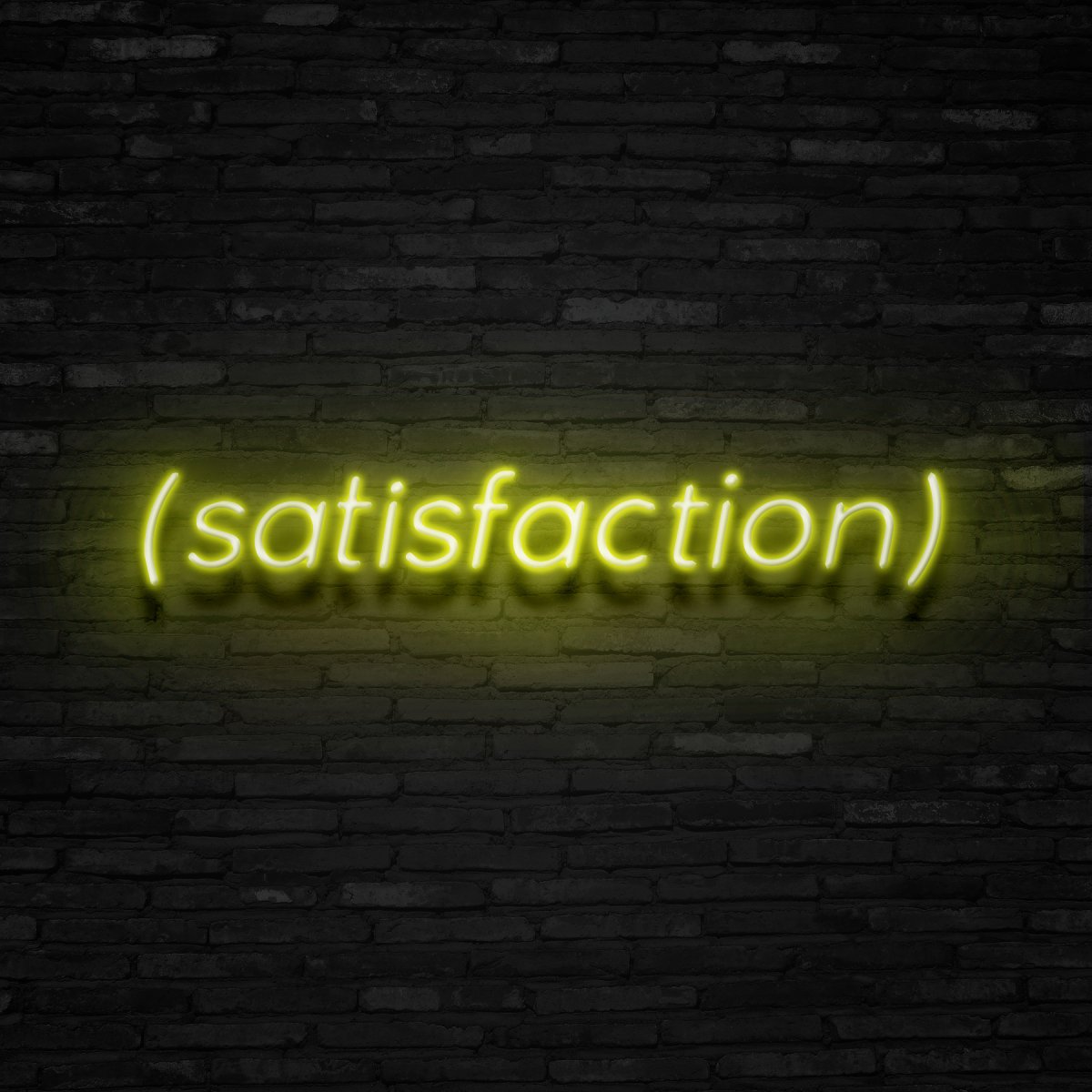 SATISFACTION Neon Sign | NEON SIGNO® Custom Neon Signs