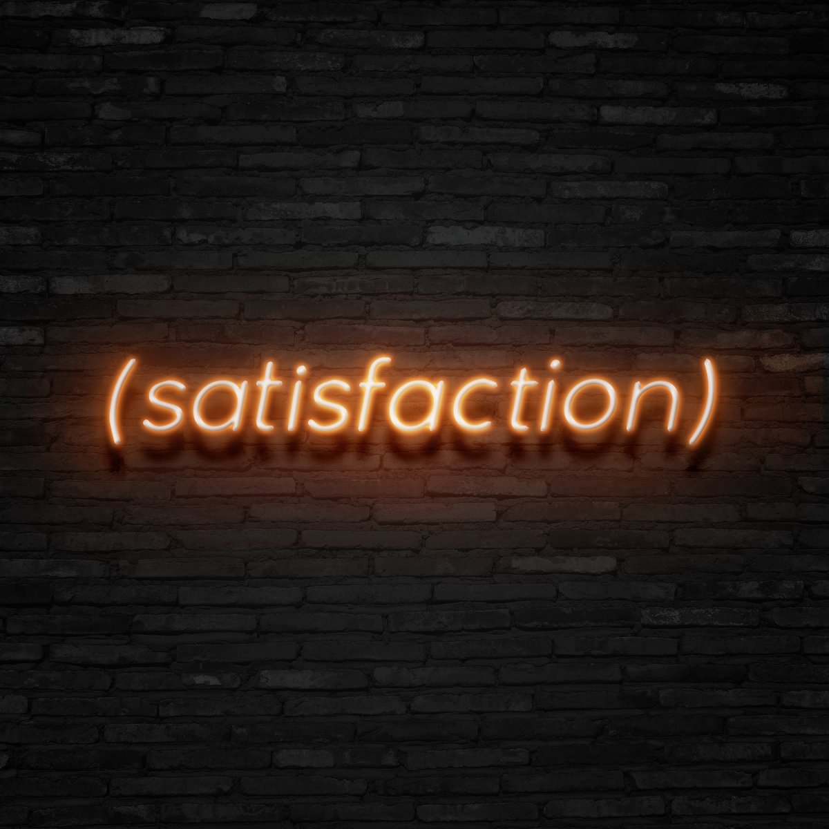 SATISFACTION Neon Sign | NEON SIGNO® Custom Neon Signs