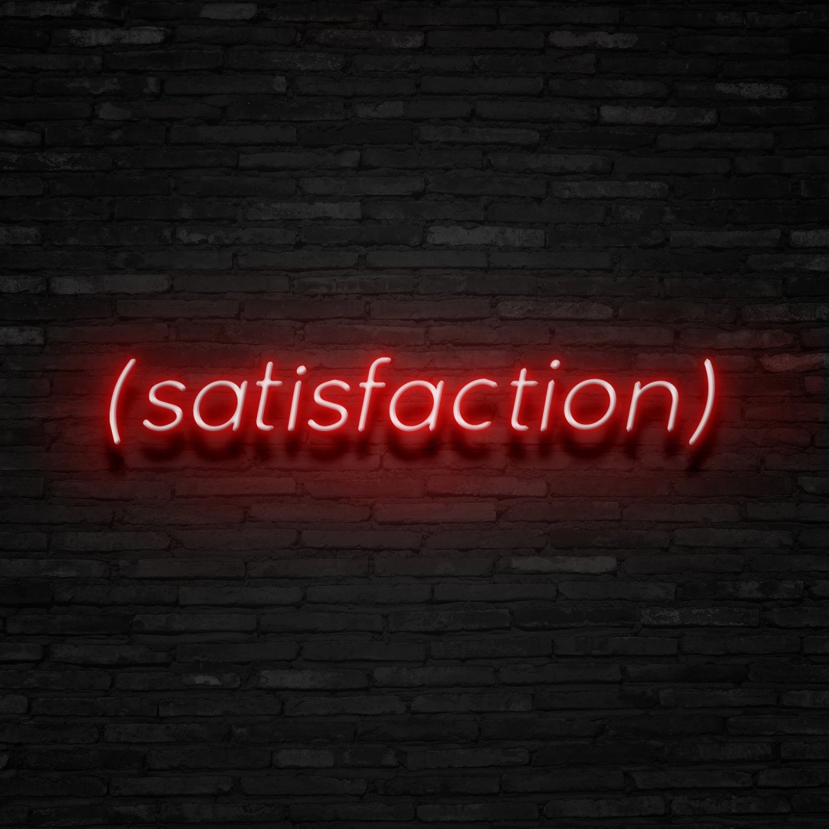 SATISFACTION Neon Sign | NEON SIGNO® Custom Neon Signs