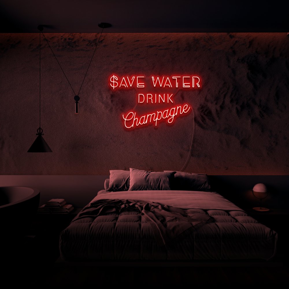 Save Water Neon Sign | NEON SIGNO® Custom Neon Signs