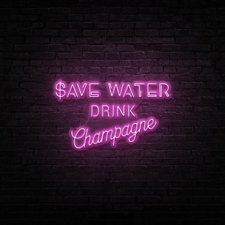 Save Water Neon Sign | NEON SIGNO® Custom Neon Signs