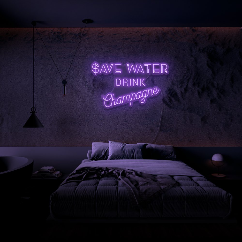 Save Water Neon Sign | NEON SIGNO® Custom Neon Signs