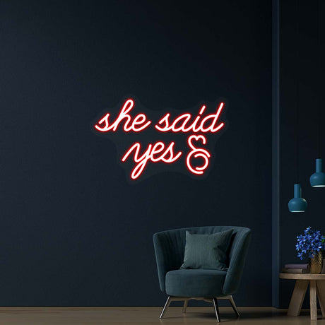 She Said Yes Neon Sign | NEON SIGNO® Custom Neon Signs