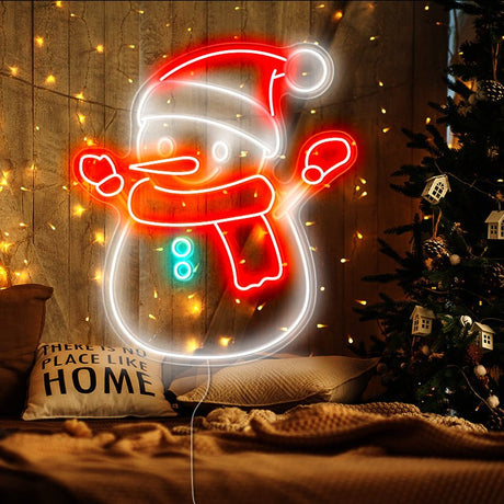 Snowman LED neon sign for home or business | NEON SIGNO® Custom Neon Signs